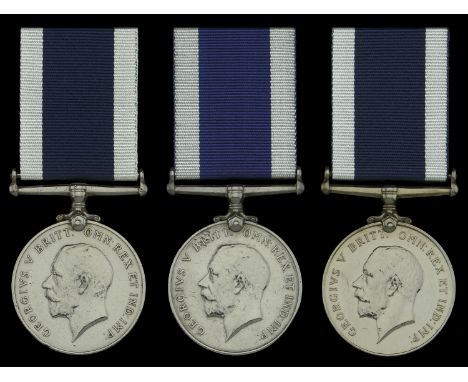Royal Navy L.S. & G.C., G.V.R., 3rd issue, coinage head (3), (J.82107 W. F. Jager. A.B. H.M.S. Defender.; J.73230 D. Allen. A