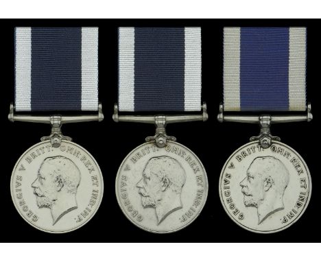 Royal Navy L.S. & G.C., G.V.R., 3rd issue, coinage head (3), (J.112583 F. Hissey. Sl. Mte. H.M.S. Courageous.; K.61022 E. J. 
