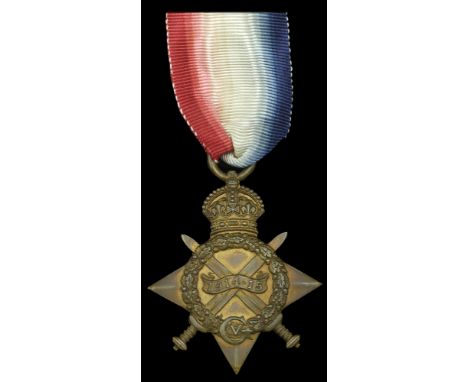 The 1914-15 Star awarded to Private A. Little, 5th Battalion, Essex Regiment, who was killed in action during the First Battl