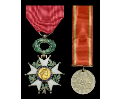 France, Third Republic, Legion of Honour, Chevalier’s breast badge, silver, gilt and enamel, good very fine  Ottoman Empire, 