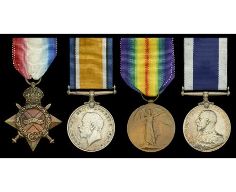 Four: Leading Stoker J. C. Chappell, Royal Navy  1914-15 Star (K.13767 J. C. Chappell, Sto. 1 R.N.); British War and Victory 