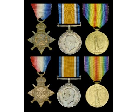 Three: Acting Sergeant A. J. Wright, Oxfordshire and Buckinghamshire Light Infantry and Machine Gun Corps 1914-15 Star (11771