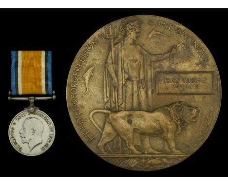 The British War Medal awarded to Private J. T. Richards, Oxfordshire and Buckinghamshire Light Infantry, who was killed in ac