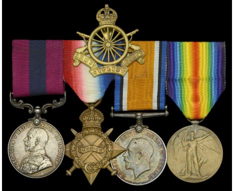 A Great War ‘Italian theatre’ D.C.M. group of four awarded to Lance-Sergeant F. Williams, Army Cyclist Corps, late Hampshire 