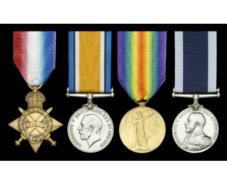 Four: Leading Stoker E. Webb, Royal Navy, who served in H.M.S. Superb at the Battle of Jutland  1914-15 Star (K.10106, E. Web