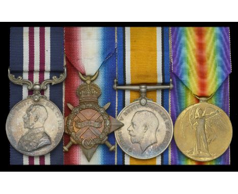 A Great War ‘Western Front’ M.M. group of four awarded to Corporal E. H. Jones, Royal Welsh Fusiliers  Military Medal, G.V.R.