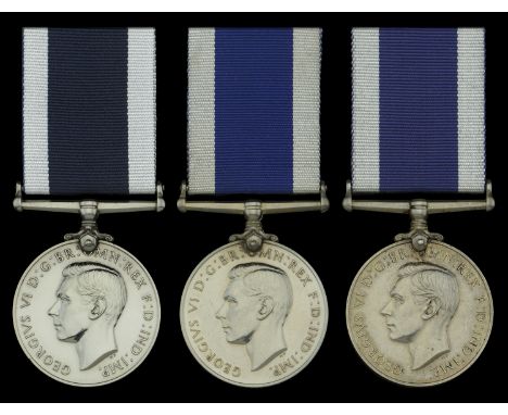 Royal Navy L.S. & G.C., G.VI.R., 1st issue (3), (MX.45071 R. L. Main. S.C.P.O. H.M.S. Dunluce Castle; MX.46254 G. A. Palmer. 