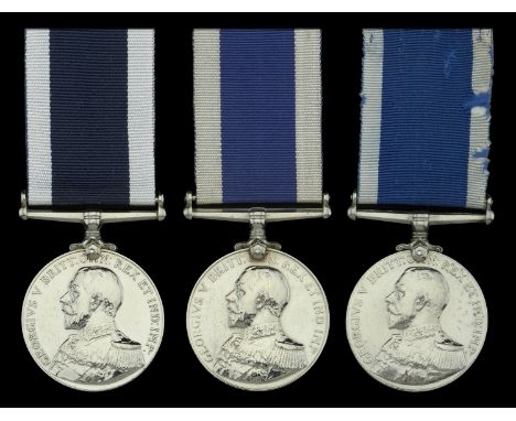 Royal Navy L.S. & G.C., G.V.R., 2nd issue, fixed suspension (3), (M,5605 H. T. Hyslop. E.R.A. 1, H.M.S. Berwick.; K.17294 R. 