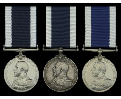 Royal Navy L.S. & G.C., G.V.R., 1st issue (3), (177449 G. H. Wraight, Off. Ck. 1Cl, H.M.S. Berwick.; 196792. G. Johnson, A.B.