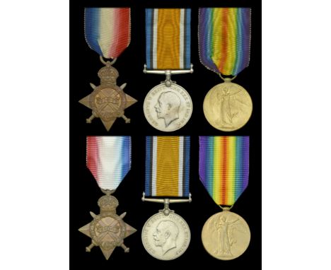Three: Sergeant R. V. Roberts, Oxfordshire and Buckinghamshire Light Infantry 1914-15 Star (14993 Pte. R. V. Roberts. Oxf: & 