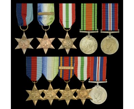 Five: Marine F. J. Norris, Royal Marines, who was wounded in service on 29 July 1944 1939-45 Star; Atlantic Star, 1 clasp, Fr