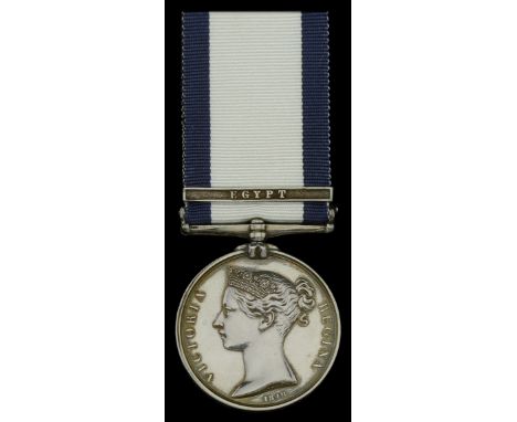 Naval General Service 1793-1840, 1 clasp, Egypt (Challoner Ogle.) lightly polished, otherwise good very fine  £1,800-£2,200  