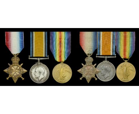 Three: Corporal W. Lacey, Oxfordshire and Buckinghamshire Light Infantry 1914-15 Star (13466 Cpl. W. Lacey, Oxf. & Bucks. L.I