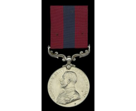 A Great War ‘Western Front’ D.C.M. awarded to Bombardier E. J. Fisher, Royal Field Artillery  Distinguished Conduct Medal, G.