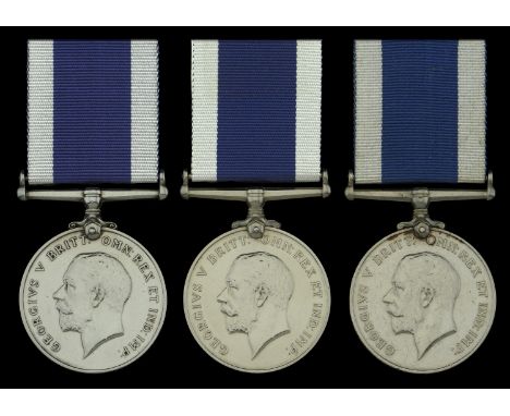 Royal Navy L.S. & G.C., G.V.R., 3rd issue, coinage head (3), (K.61564 W. Page. Sto. 1. H.M.S. Alresford.; L.11901 A. E. Flood