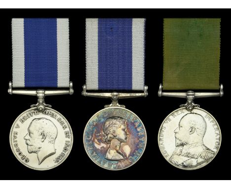 Royal Navy L.S. & G.C. (2), G.V.R., 3rd issue, coinage head (K.13301 C. A. Clayton. Ch. Sto. H.M.S. Kent.); E.II.R., 2nd issu