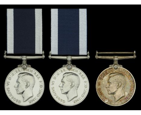 Royal Navy L.S. & G.C., G.VI.R., 1st issue (3), (J.114770. R. A. Salmon. L.S. H.M.S. Assegai.; M.39969 E. G. D. McCarthy. M.A