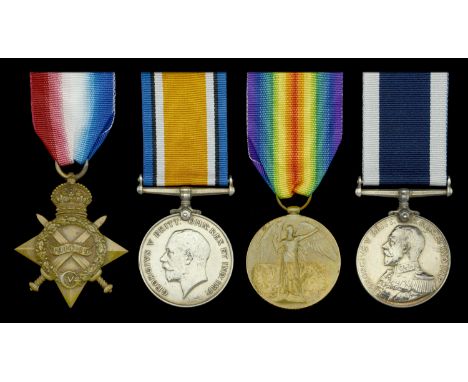 Four: Sick Berth Petty Officer A. R. Woodman, Royal Navy  1914-15 Star (M.4223, A. R. Woodman, S.B.S. R.N.); British War and 