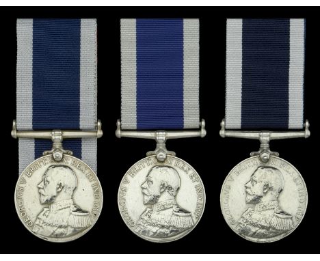 Royal Navy L.S. & G.C., G.V.R., 2nd issue, fixed suspension (3), (298870 C. R. Larcombe. C. Sto. H.M.S. Barham.; 305068. W. H