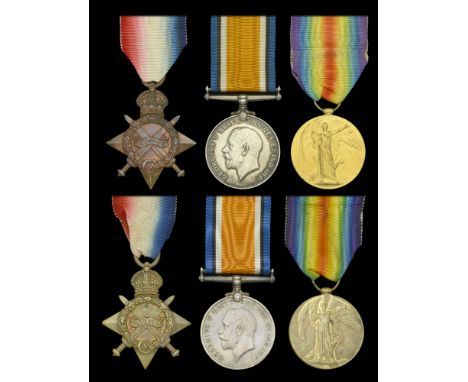 Three: Warrant Officer Class II H. G. Smith, Oxfordshire and Buckinghamshire Light Infantry 1914-15 Star (14469 Sjt. H. J. [s