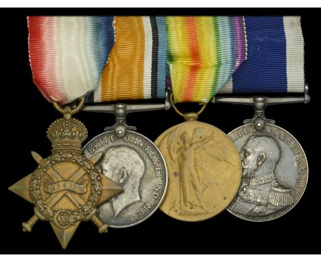 Four: Temporary Chief Petty Officer C. B. Balding, Royal Navy  1914-15 Star (J.36634, C. B. Balding, Ord. R.N.); British War 