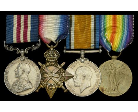 A Great War ‘Western Front’ M.M. group of four awarded to Corporal A. Eaton, York and Lancaster Regiment, who was badly gasse