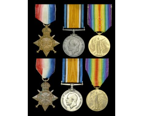 Three: Corporal E. Merry, Oxfordshire and Buckinghamshire Light Infantry and Machine Gun Corps 1914-15 Star (2487 Pte. E. Mer