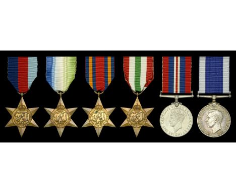 Six: Chief Petty Officer J. A. Collis, Royal Navy, who was mentioned in despatches for services in H.M.S. Sheffield at the si