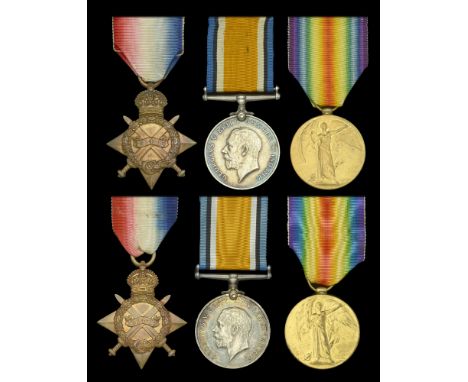 Three: Private F. Leach, Oxfordshire and Buckinghamshire Light Infantry 1914-15 Star (1409 Pte. F. Leach. Oxf. & Bucks. L.I.)