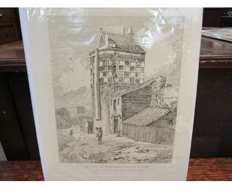 Great Yarmouth Tower Ramparts Norfolk 1816 etching by John Sell Cotman, 22.5cm x 18.5cm
