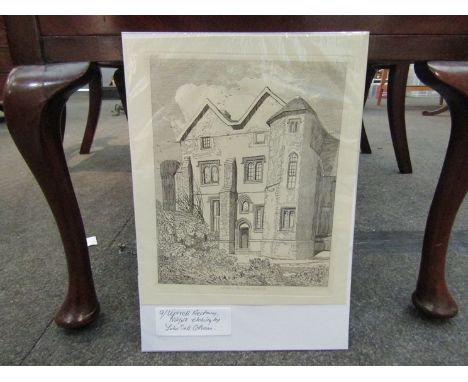Upwell Rectory Norfolk, etching by John Sell Cotman, 27cm x 20cm