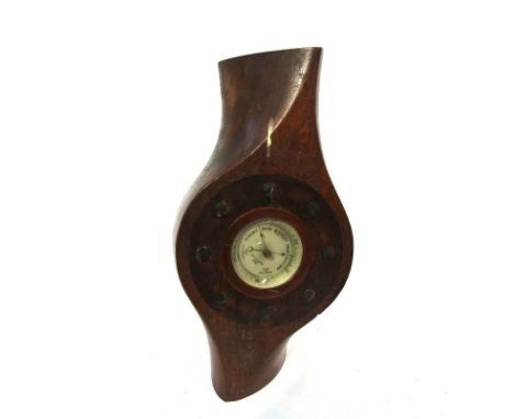 A propeller boss made for the WWI FE2B fighter plane (approximately 25t built) with a Negretti &amp; Zambra barometer mounted