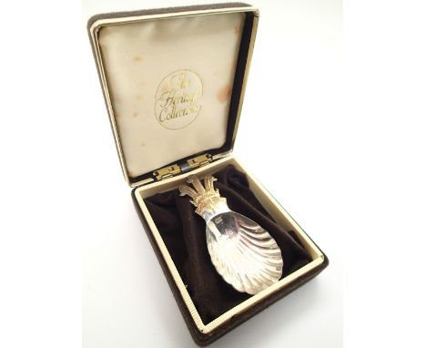 Hallmarked silver Prince of Wales caddy spoon assay Sheffield 1981
