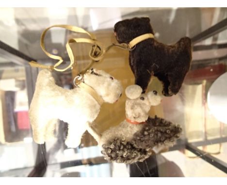Three vintage toy dogs 