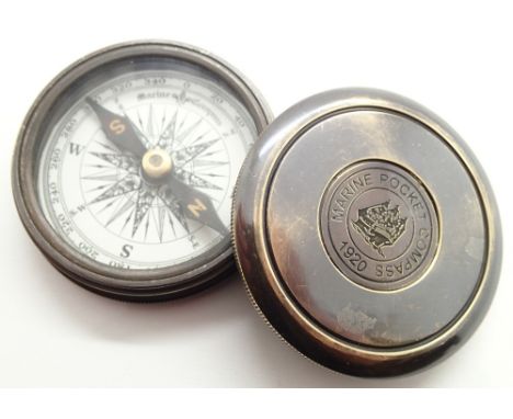 Brass Marine pocket compass