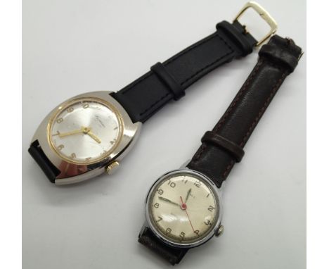 Two gents vintage wristwatches Timex automatic and Lucerne CONDITION REPORT: This item was working at lotting.
