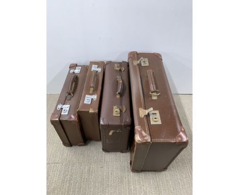 Four vintage cases, largest 55 x 36 x 17cm.