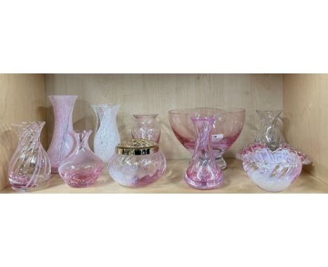 A quantity of good Caithness and other glassware, tallest 16cm.