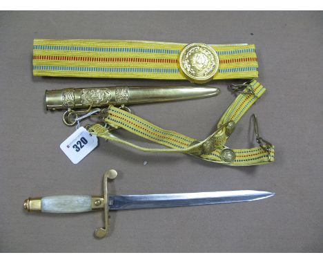 A Second Half XX Century Romanian Army Officers Dress Daggers and Belt.