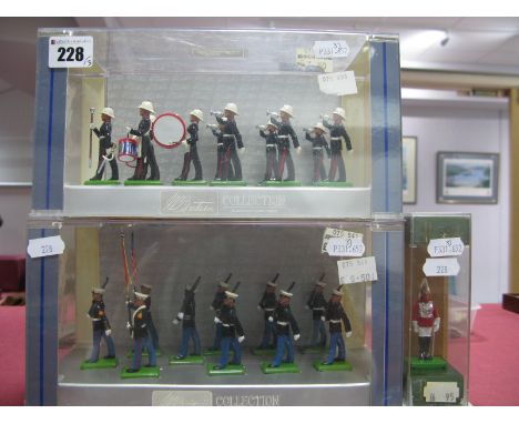 Twenty Modern 1:32nd Scale White Metal Model Military Figures, by Britains, including The US Marine Corps Set, The Royal Mari