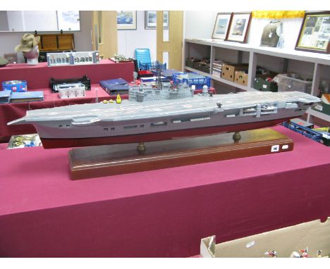 A Super Detailed Model of The Royal Navy Audacious Class Aircraft Carrier RO9 'Ark Royal', possibly by Bravo, Delta Models, m