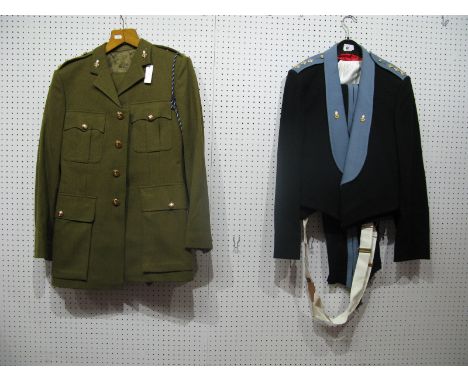 Two Post War British Military Royal Army Education Corps, Captains uniforms comprising of Mess Dress and No 2, pips to should