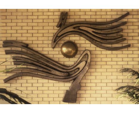 Peter Thursby (British 1930 - 2011).  Bronze relief, wall mounted, signed dated 1983, approx 300cm x 250cm.
Provenance: MCL G