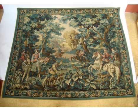 A modern Brussels machine made wool tapestry 'le chasse de l'empereur Maximilien'.
228 x 200cm. 