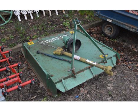 A SUTCLIFF ST1200 5’ TRACTOR TOPPER, 127cm squared, together with a Binacchi drive shaft and another attachment (3)