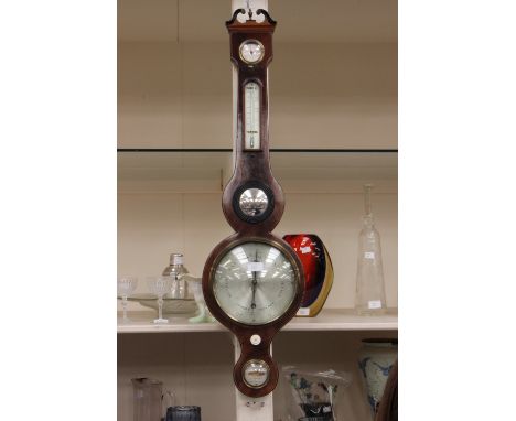 George III mahogany banjo barometer