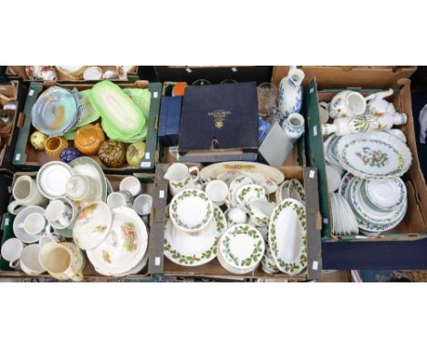 A large collection of ceramics to include Royal Grafton 'Noel' pattern, Shorter & Son, Delft, Worcester Herbs pattern etc (5 