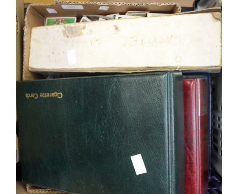 A collection of cigarette cards various, loose and in albums (one box) 