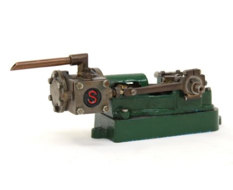 Stuart Turner: A Stuart Turner "10H" horizontal live steam mill engine, lacking 3" Flywheel, two brass drain cocks to cylinde