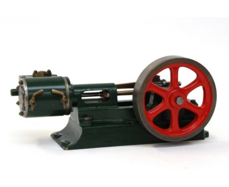 Stuart Turner: A Stuart Turner "No.8" horizontal live steam mill engine, 3.5" Flywheel, two brass drain cocks to cylinders, 1